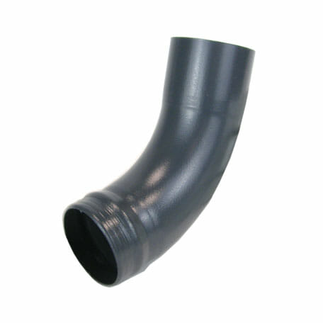 60mm Anthracite Grey Galvanised Steel Downpipe Shoe - Trade Warehouse