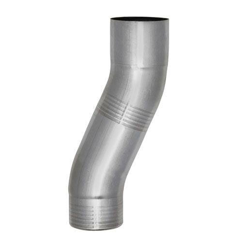 60mm Black Coated Galvanised Steel Downpipe 60mm Projection Fixed Offset - Trade Warehouse