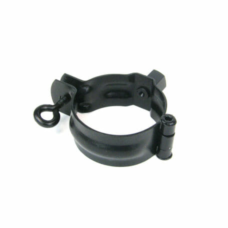 60mm Black Galvanised Steel Downpipe Bracket with M10 Boss - for use with M10 Screw (not included) - Trade Warehouse