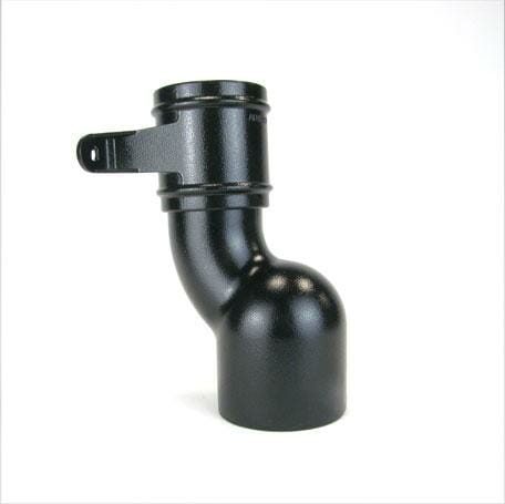 63mm (2.5") Cast Aluminium Anti-splash Shoe with Ears - Textured Black - Trade Warehouse