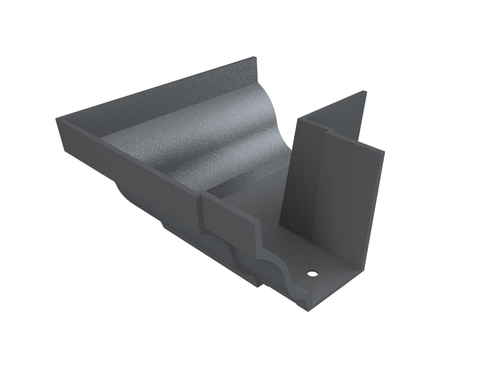6x4" Moulded Ogee Gutter 90 Degree External Angle Primed - Trade Warehouse