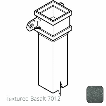 75 x 75mm (3"x3") x 3m Cast Aluminium Downpipe with Eared Socket - Textured 7012 Basalt Grey - Trade Warehouse