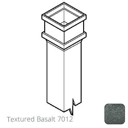 75 x 75mm (3"x3") x 3m Cast Aluminium Downpipe with Non-eared Socket - Textured 7012 Basalt Grey - Trade Warehouse