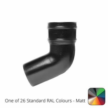 76mm (3") Cast Aluminium Downpipe 112 Degree Bend without Ears - One of 26 Standard Matt RAL colours TBC - Trade Warehouse