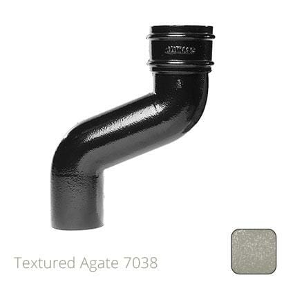 76mm (3") Cast Aluminium Downpipe 150mm Offset - Textured Agate Grey RAL 7038 - Trade Warehouse