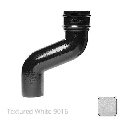 76mm (3") Cast Aluminium Downpipe 150mm Offset - Textured Traffic White RAL 9016 - Trade Warehouse