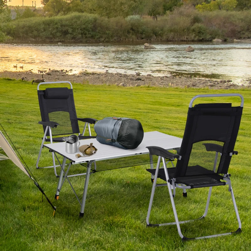 3 Piece Folding Camping Table and Chairs Set