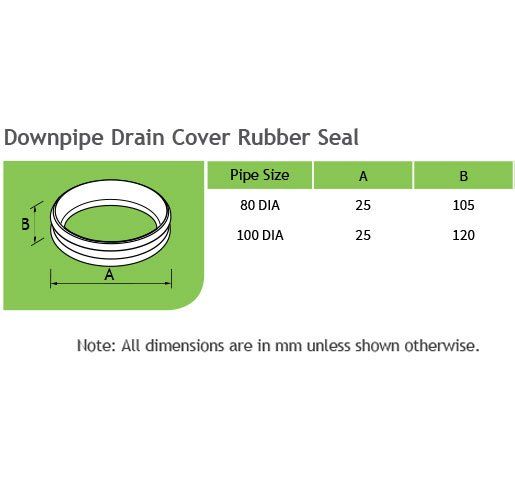 80mm -110mm Rubber Downpipe Seal - Trade Warehouse