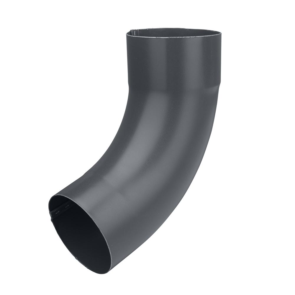 80mm Anthracite Grey Galvanised Steel Downpipe 70 Degree Bend - Trade Warehouse