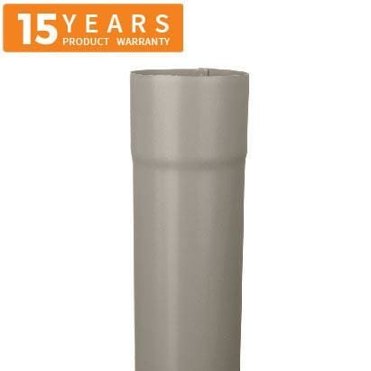 80mm Dusty Grey Galvanised Steel Downpipe 3m Length - Trade Warehouse