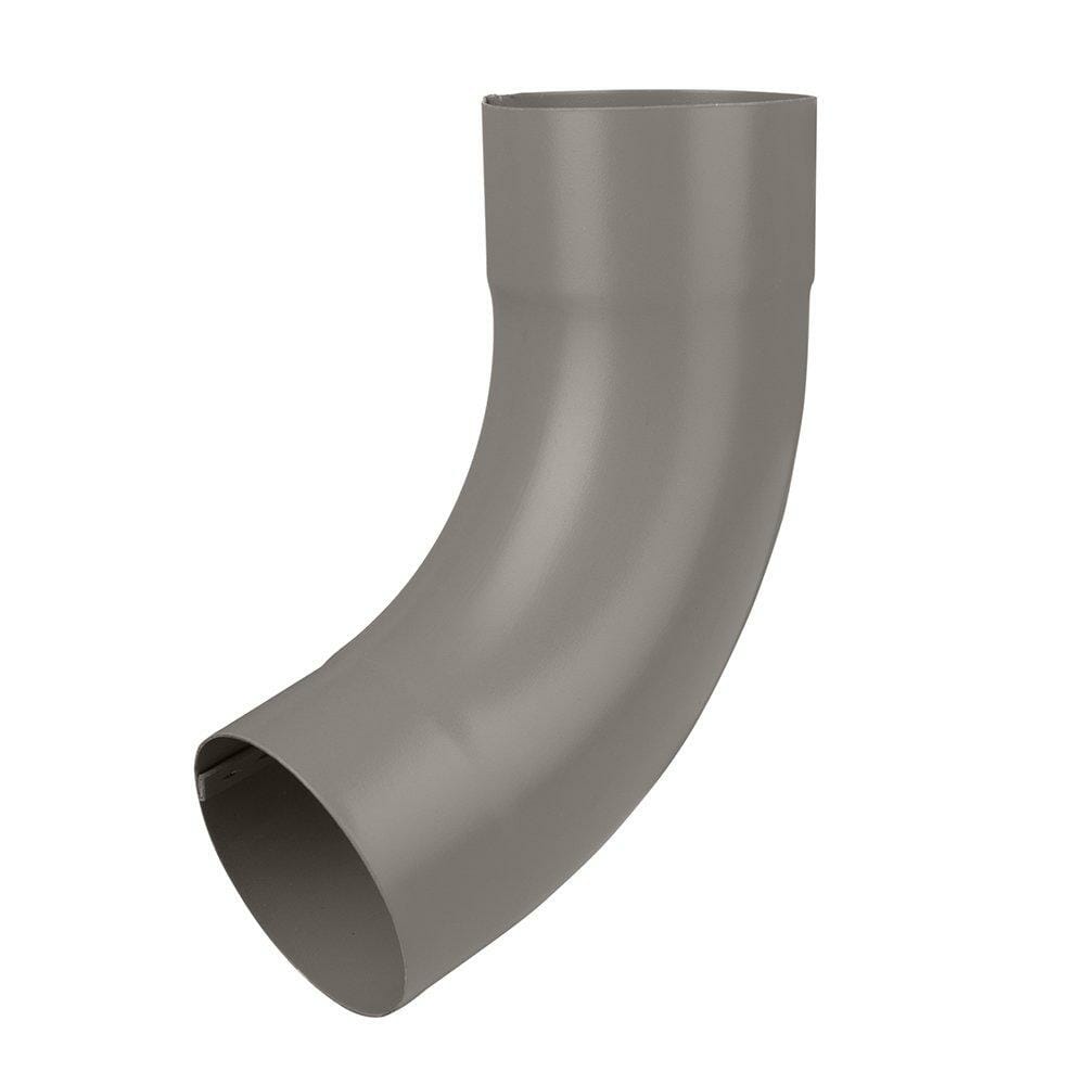 80mm Dusty Grey Galvanised Steel Downpipe 90 Degree Bend - Trade Warehouse