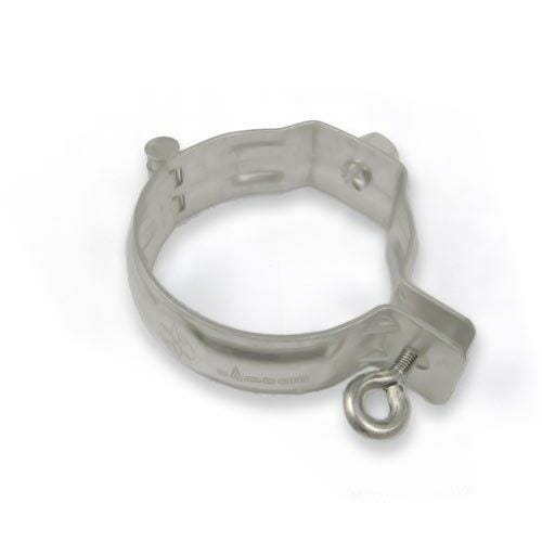 80mm Dusty Grey Galvanised Steel Downpipe Bracket with M10 Boss - for use with M10 Screw (not included) - Trade Warehouse