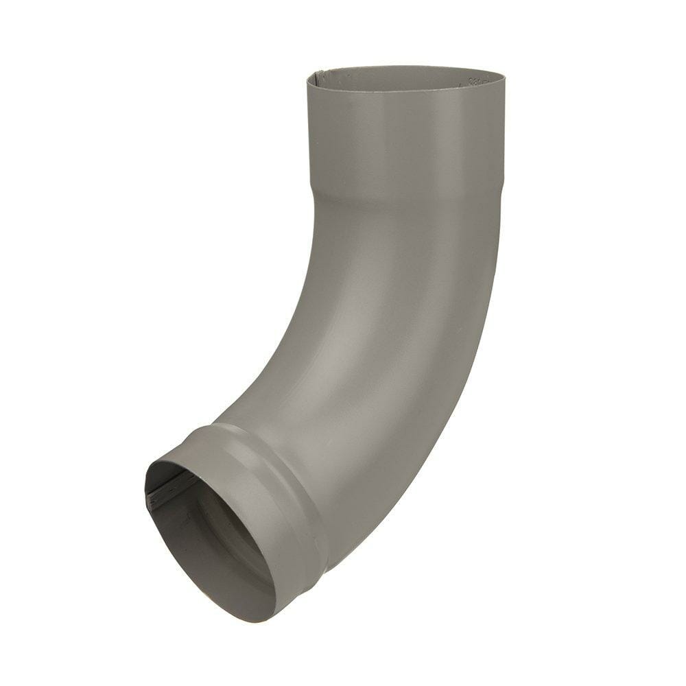 80mm Dusty Grey Galvanised Steel Downpipe Shoe - Trade Warehouse