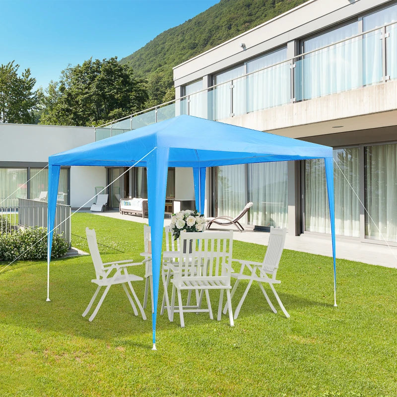 Blue 2.7m x 2.7m Garden Marquee Party Tent