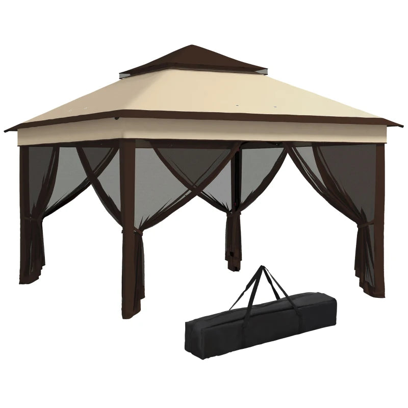 Beige Pop Up Gazebo With Carrying Bag