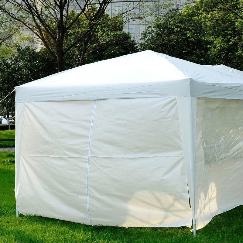 3m x 6m White Pop Up Gazebo With Free Storage Bag