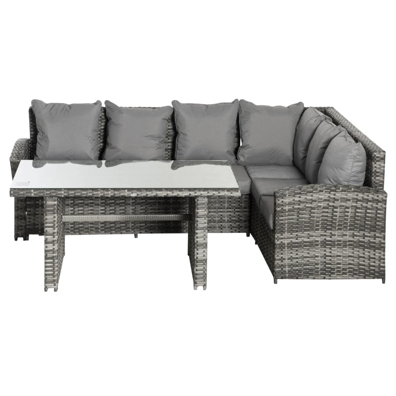 3 piece top corner rattan set
