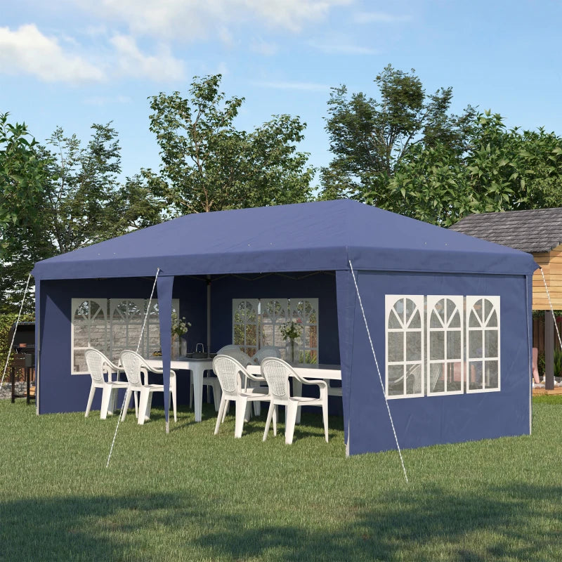 3m x 6m Blue Pop Up Gazebo