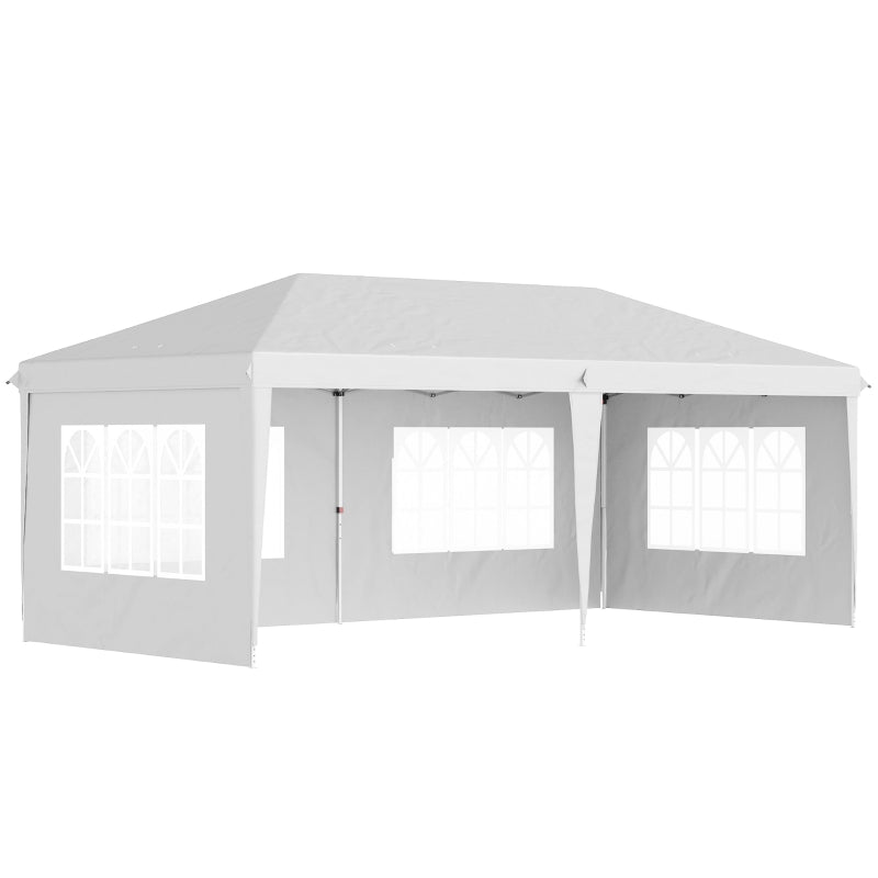 3m x 6m White Pop Up Gazebo