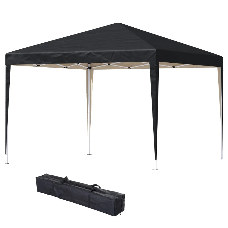 Black 3m x 3m Pop Up Gazebo