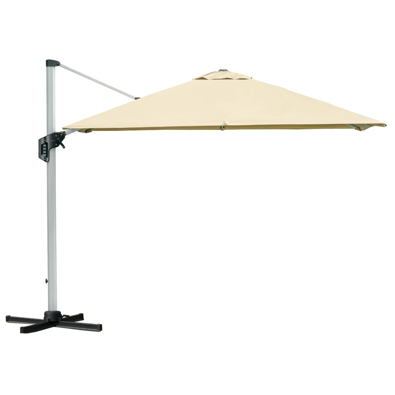 3m x 3m Khaki Cantilever Roma Parasol