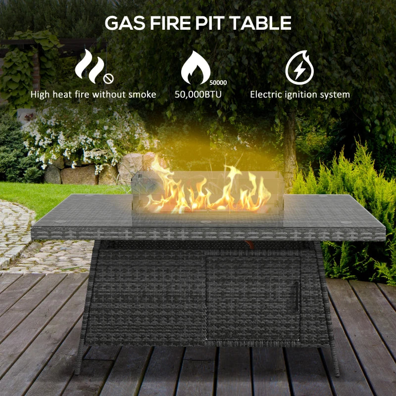 7 piece fire pit dining set deals