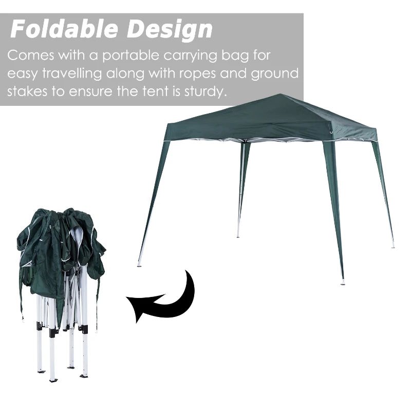 Green Slant Leg Pop Up Gazebo with Carry Bag