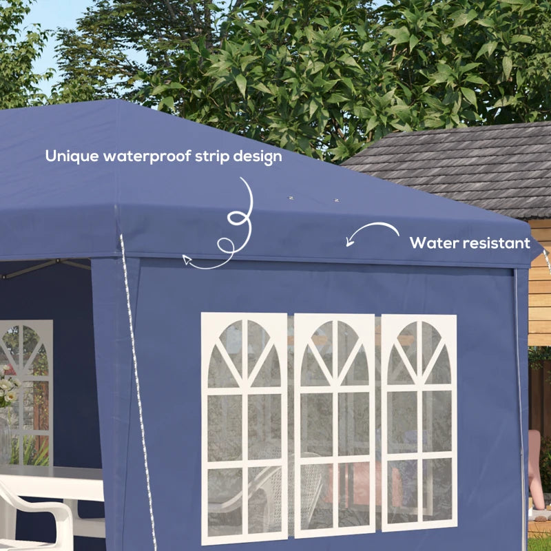 3m x 6m Blue Pop Up Gazebo