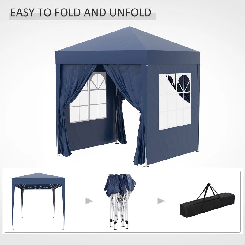 2m x 2m Blue Pop Up Gazbeo