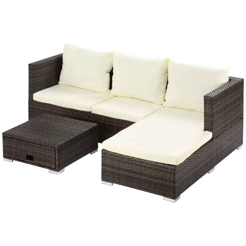 3 piece rattan corner sofa sale