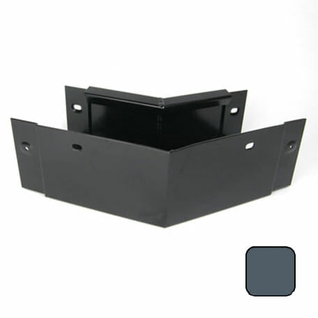 125x100mm Aluminium Joggle Box 135 Degree External Gutter Angle - RAL 7016M Anthracite Grey