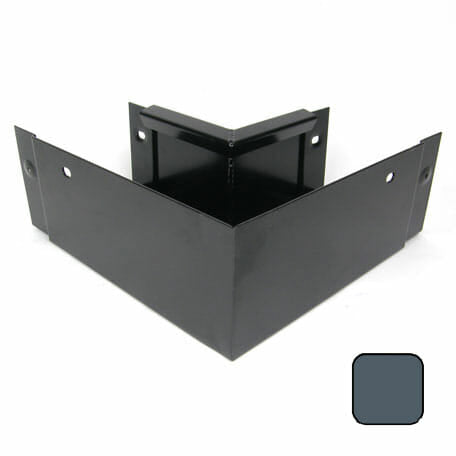 125x100mm Aluminium Joggle Box 90 Degree External Gutter Angle - RAL 7016M Anthracite Grey