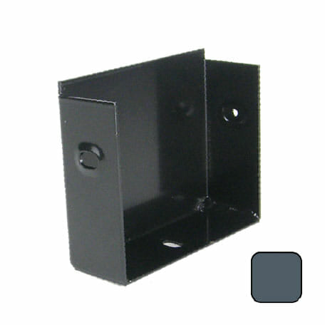 125x100mm Aluminium Joggle Box Left Hand Stopend - RAL 7016M Anthracite Grey