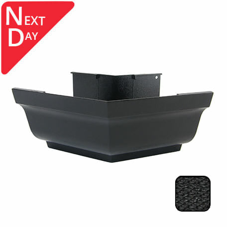 125x100mm SnapIT Aluminium Moulded 135 Degree External Gutter Angle - Textured Black