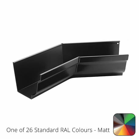 125x100mm SnapIT Aluminium Moulded 135 Degree Internal Gutter Angle - One of 26 Standard Matt RAL colours TBC