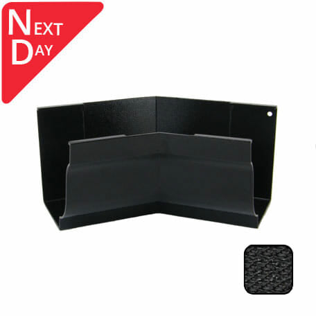 125x100mm SnapIT Aluminium Moulded 135 Degree Internal Gutter Angle - Textured Black