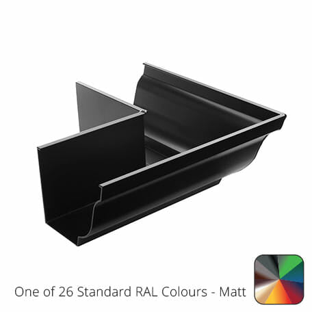 125x100mm SnapIT Aluminium Moulded 90 Degree External Gutter Angle - One of 26 Standard Matt RAL colours TBC