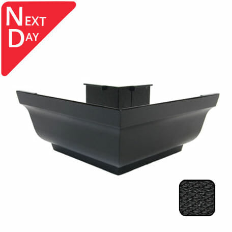 125x100mm SnapIT Aluminium Moulded 90 Degree External Gutter Angle - Textured Black