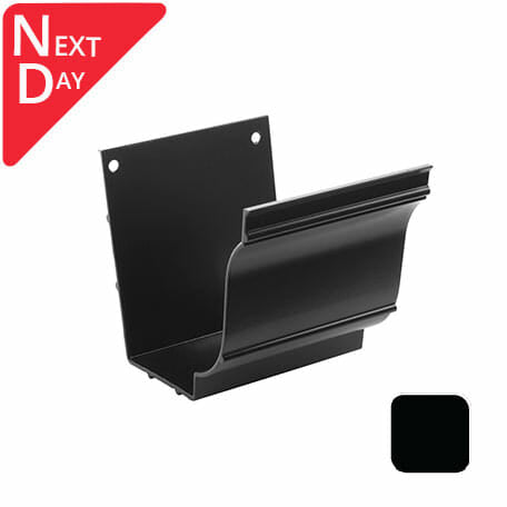 125x100mm SnapIT Aluminium Moulded Gutter Union - RAL 9005M Matt Black