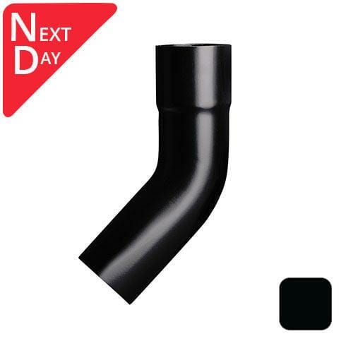76mm (3") Swaged Aluminium Downpipe 135 Degree Bend without Ears - RAL 9005m Matt Black