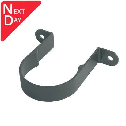 76mm (3") Swaged Aluminium Downpipe Clip - RAL 7016M Anthracite Grey