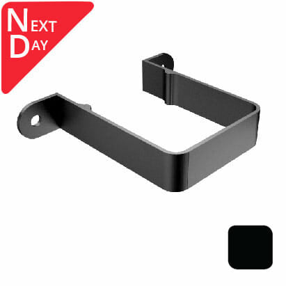 76mm Swaged Aluminium Square STAND OFF PIPE CLIP 30MM PPC - Matt Black