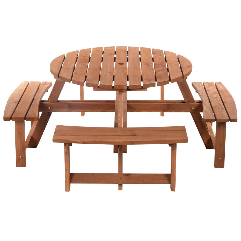 8-Seater Wooden Picnic Set
