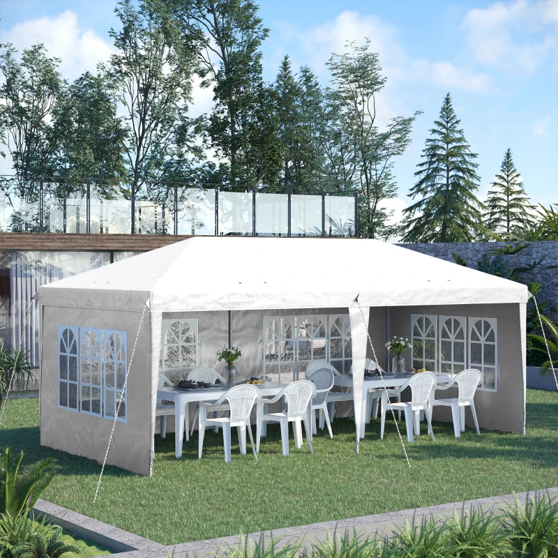 3m x 6m White Pop Up Gazebo