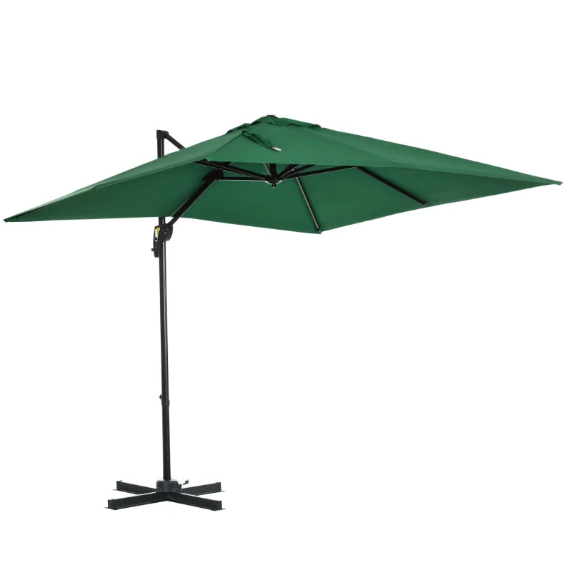 Green Square Parasol With 360° Rotation