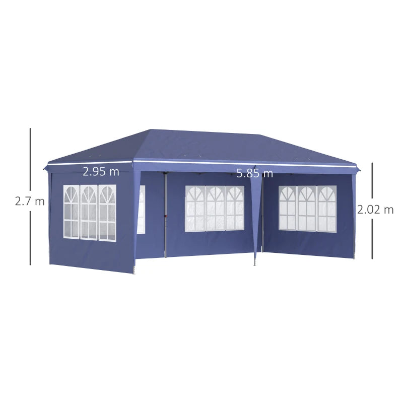 3m x 6m Blue Pop Up Gazebo