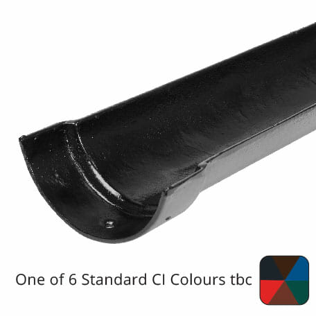 115mm (4.5") Half Round Cast Iron Gutter 1.83m Length - One of 6 CI Standard RAL Colours TBC - Trade Warehouse
