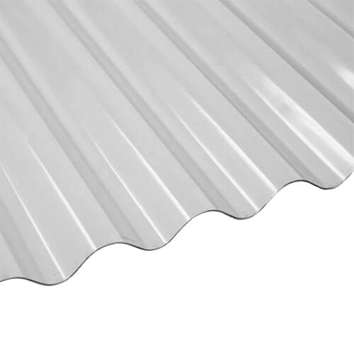 Clear PVC Corrugated Sheet 762mm x 1.3mm Superweight - Trade Warehouse