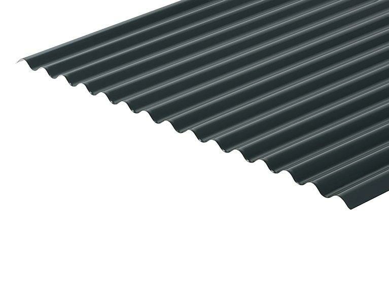 Corrugated 13/3 Profile Polyester Paint Coated 0.5mm Metal Roof Sheet Slate Blue - Trade Warehouse