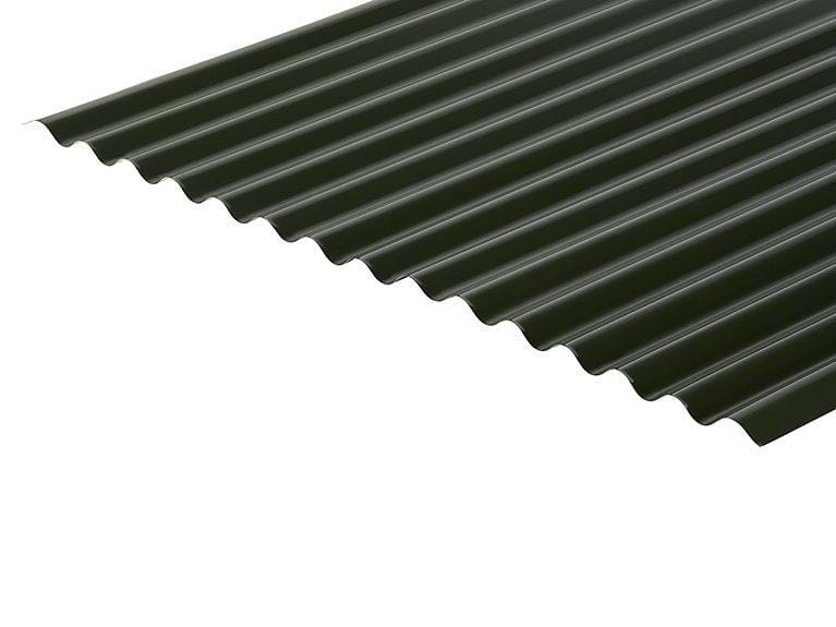 Corrugated 13/3 Profile Polyester Paint Coated 0.7mm Metal Roof Sheet Juniper Green - Trade Warehouse